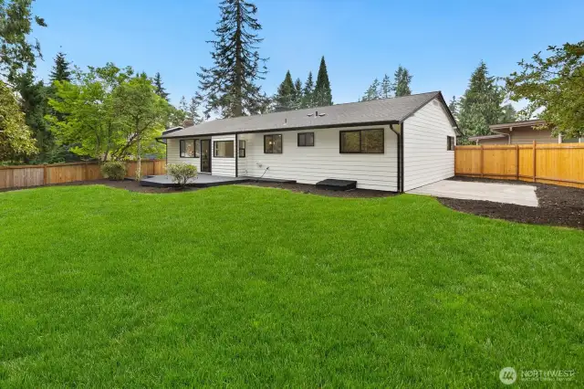 Cement pad for your added shed or outdoor pool? Backyard faces East