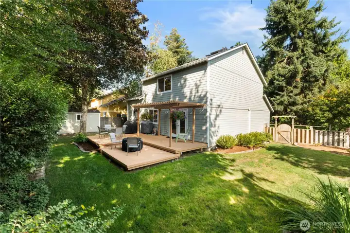 The trees make for some great shade and privacy in the backyard.