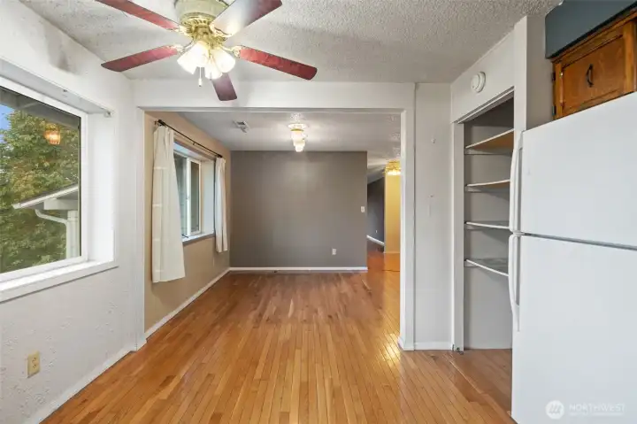Kitchen/Dining area both with view windows.