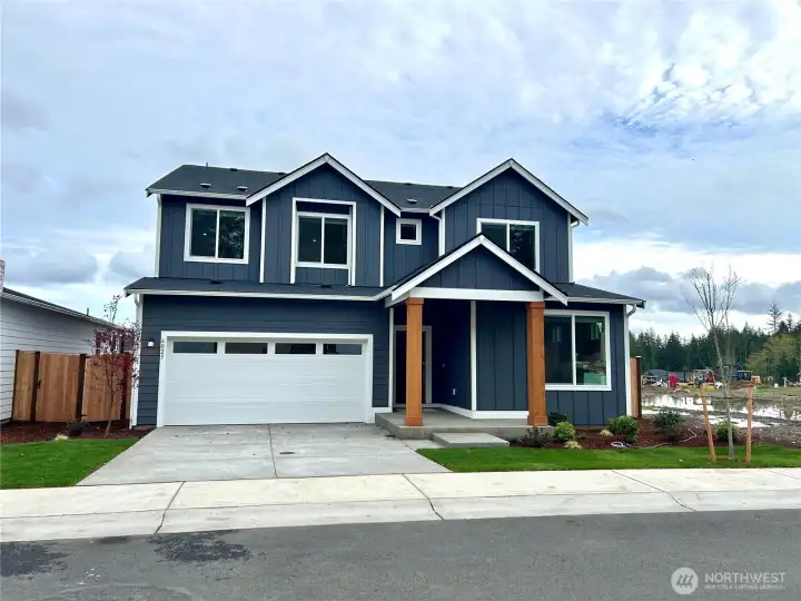 Photos are a representation of the home.  Garage not yet painted- Will be same as body.