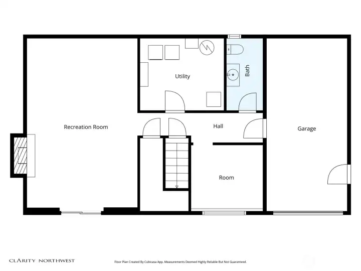Lower level floor plan.