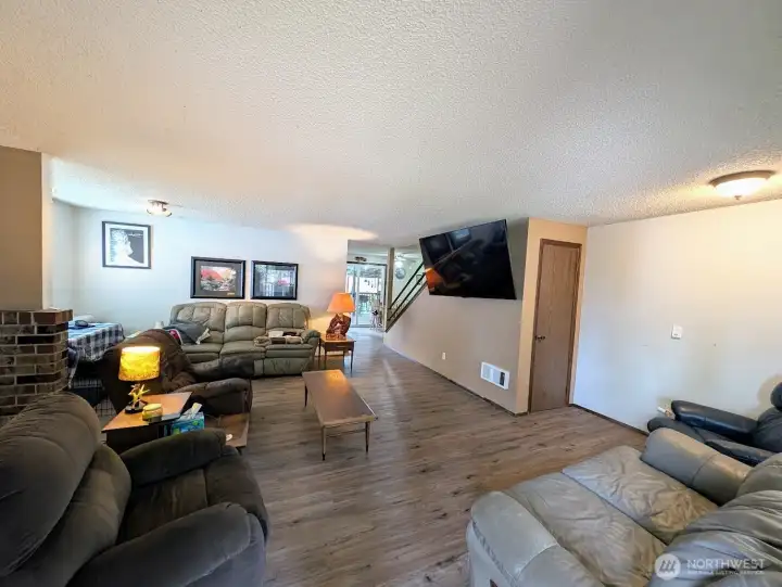 Additional storage under the stairs.  There are several ways to configure this room.