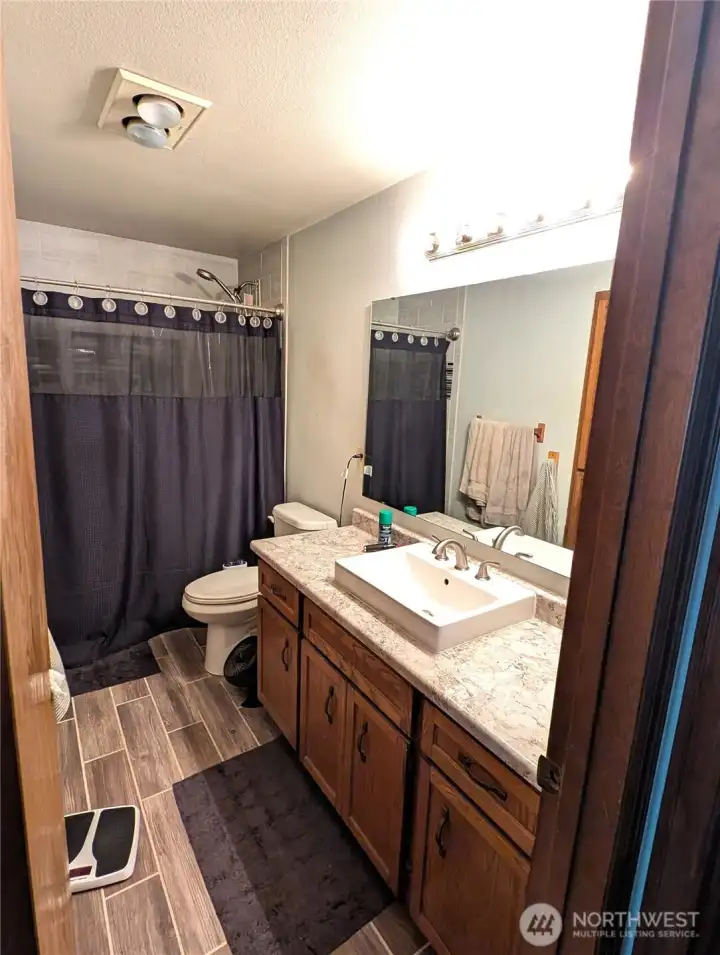 3/4 bath upstairs recently updated.