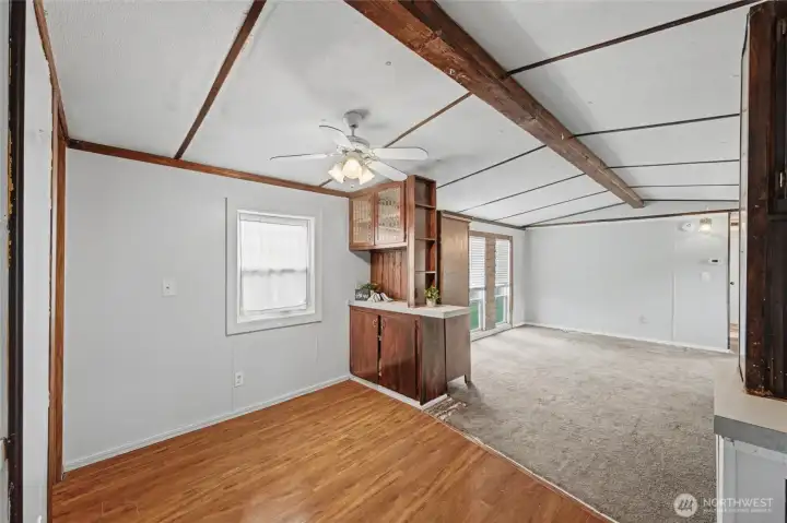Dining space off the kitchen.
