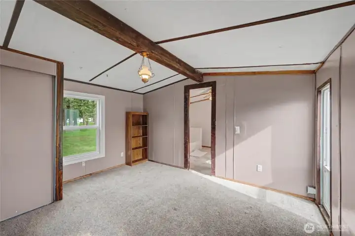 Looking toward the ensuite bathroom.