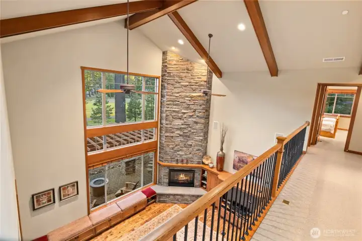 Upstairs loft overlooking great room