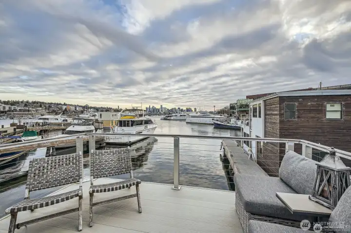 Slip #5 is located directly behind this deck to the end of the pier in the open channel