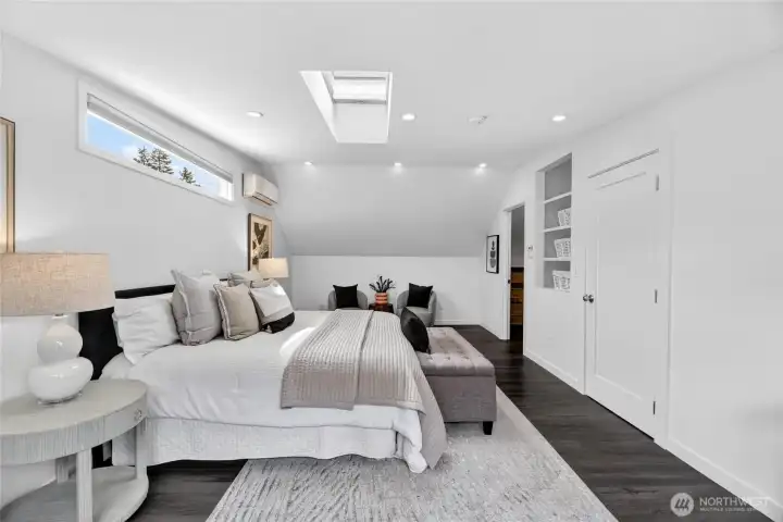 So spacious with a mini split for heating and cooling.