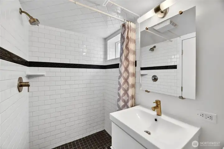 Lower level 3/4 bathroom