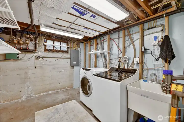 Lower level Laundry room.