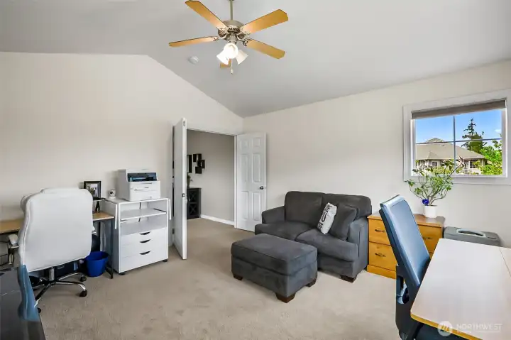 French doors lead you into this bonus room