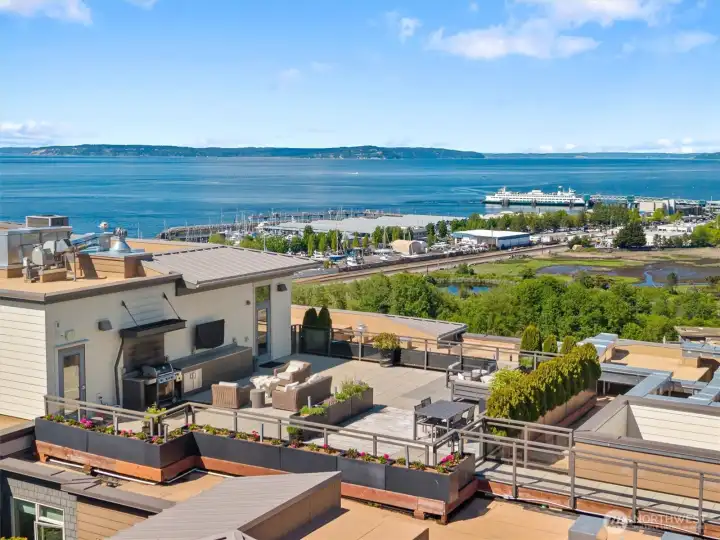 Experience elevated coastal living in this stunning one-level condo ay an incredible price, being sold $250,000 under it's purchase price of $1,200,000 in January 2025! Thoughtfully designed with modern elegance, the home boasts tasteful updates—wide-plank hardwoods, quartz counters, euro cabinetry, stainless appliances, and electronic blinds. The chef’s kitchen with an eating bar and open layout creates an effortless flow for entertaining. Retreat to the luxurious primary suite with a gorgeous bathroom and walk-in closet, complemented by a beautiful second bedroom with its own walk-in closet and an additional modern full bath. Enjoy upscale amenities, including a rooftop terrace featuring panoramic views, a BBQ, an owners’ lounge which is perfect for entertaining, a full sized gym, two parking spaces (1 garage and 1 uncovered), and a storage unit. Best of all, you are just minutes to charming downtown Edmonds and its amazing waterfront and ferry access. Experience elevated coastal living in this stunning one-level condo ay an incredible price, being sold $250,000 under it's purchase price of $1,200,000 in January 2025! Thoughtfully designed with modern elegance, the home boasts tasteful updates—wide-plank hardwoods, quartz counters, euro cabinetry, stainless appliances, and electronic blinds. The chef’s kitchen with an eating bar and open layout creates an effortless flow for entertaining. Retreat to the luxurious primary suite with a gorgeous bathroom and walk-in closet, complemented by a beautiful second bedroom with its own walk-in closet and an additional modern full bath. Enjoy upscale amenities, including a rooftop terrace featuring panoramic views, a BBQ, an owners’ lounge which is perfect for entertaining, a full sized gym, two parking spaces (1 garage and 1 uncovered), and a storage unit. Best of all, you are just minutes to charming downtown Edmonds and its amazing waterfront and ferry access.