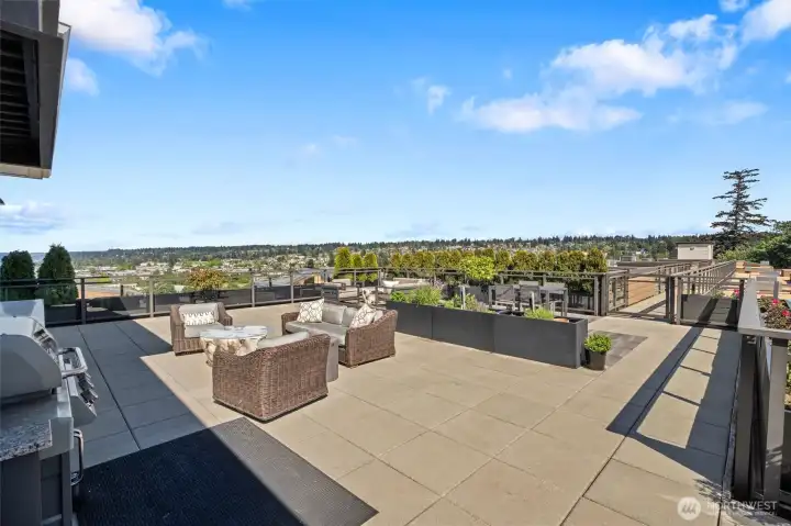 The rooftop lounge is stunning. It's a great additional space for entertaining while gazing at the panoramic views. Go out onto the covered patio and make some lunch with friends and family. The rooftop lounge is stunning. It's a great additional space for entertaining while gazing at the panoramic views. Go out onto the covered patio and make some lunch with friends and family.