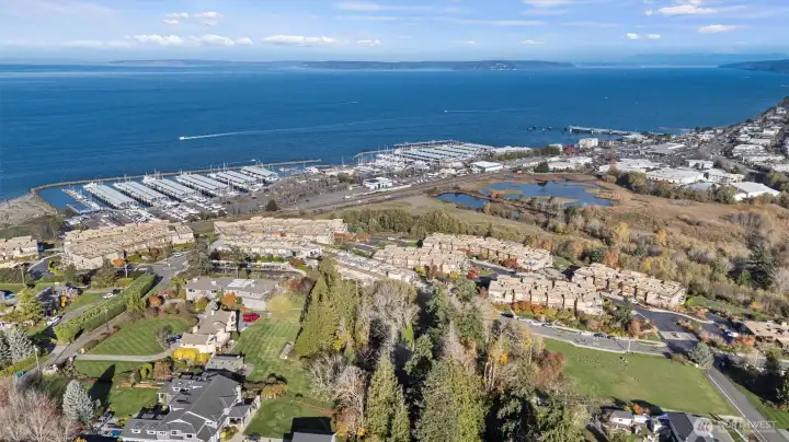 Aerial view of the complex. Aerial view of the complex.