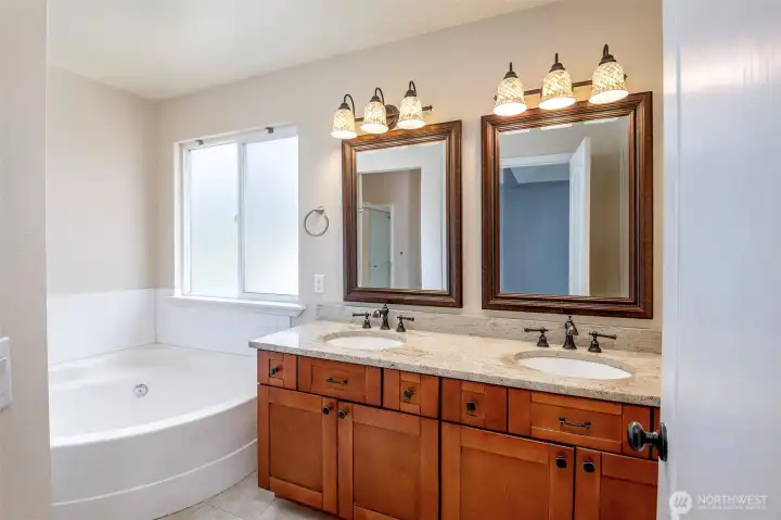 Double sinks in Primary Bathroom