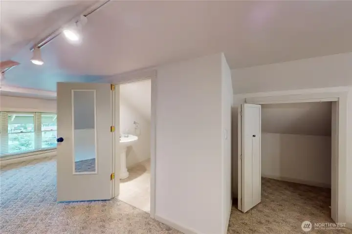 Upstairs 1/2 bath and MORE closet space! Upstairs 1/2 bath and MORE closet space!