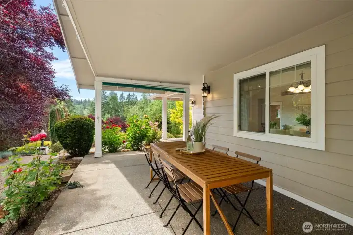 Dine on your front porch and enjoy the peaceful setting