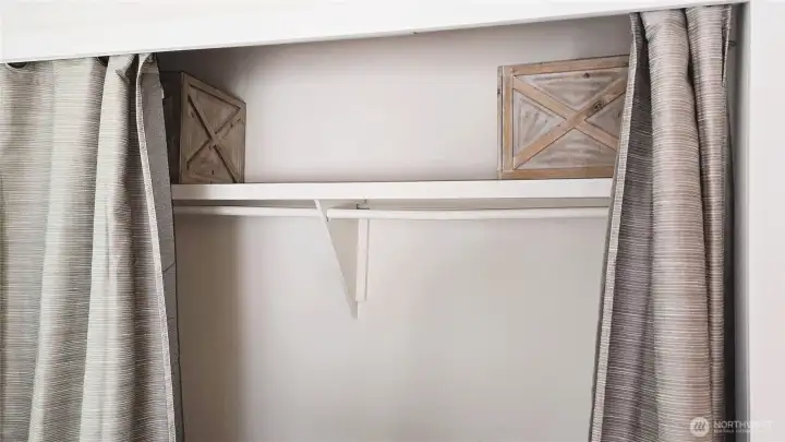 2nd bedroom closet is quite large