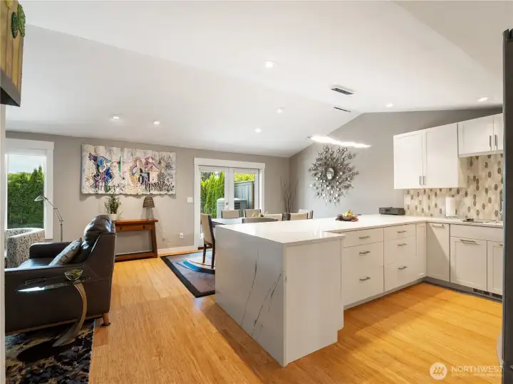 This kitchen has so much storage.