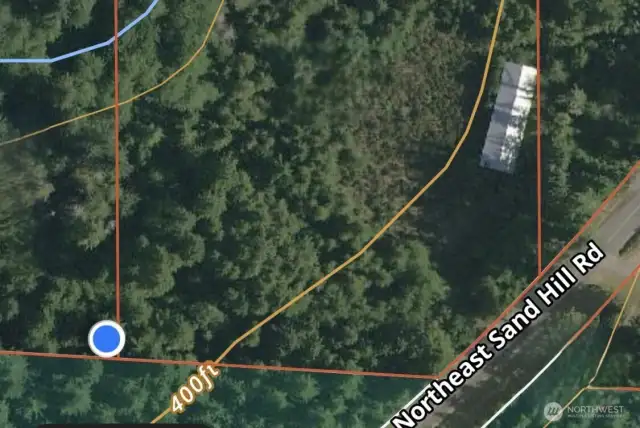 Approximate location of SW corner