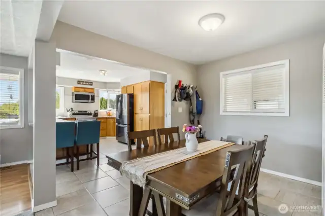 Dining Room opened to Kitchen and Family Room