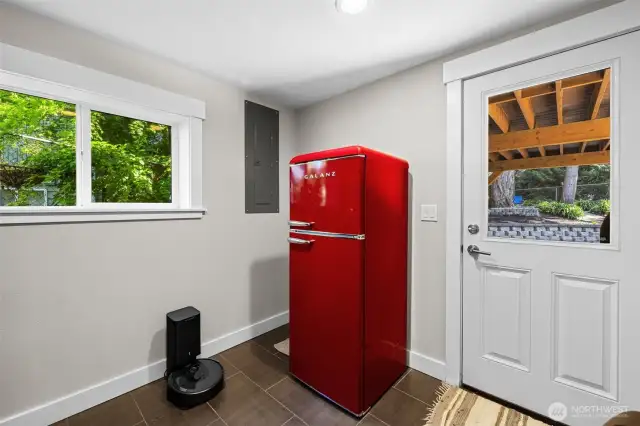 Mudroom is great drop zone for boots or storage