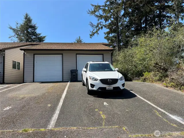 Enjoy your private garage for parking or storage. Unit B is marked int he driveway.