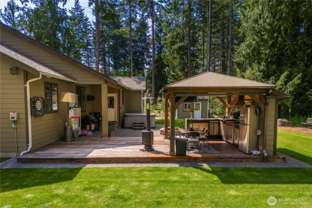 Covered outdoor kitchen