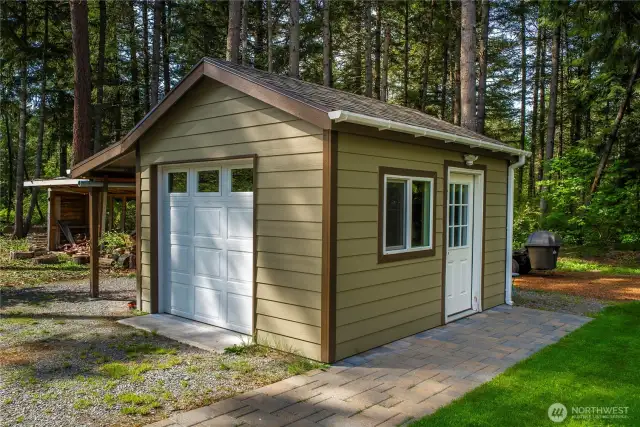 Custom built detached shed.