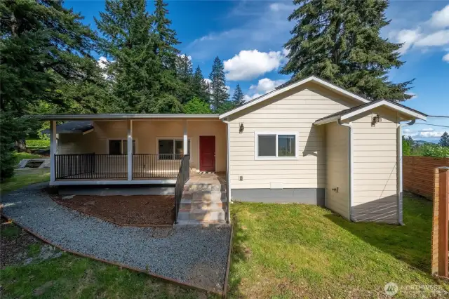 This front porch is very private and a great place to relax.