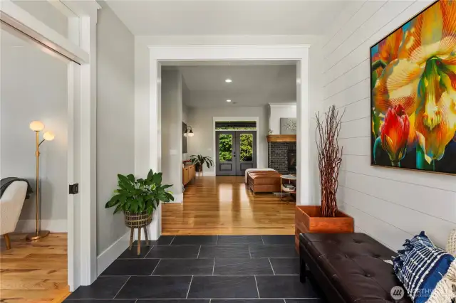 Warm and inviting entrance to the home.