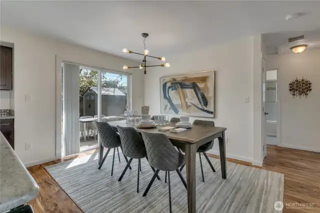 Open this door up for an outdoor-indoor connection with the concrete patio.