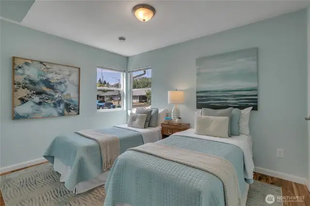 Bedroom #2: Located towards the front of the home. Cute corner windows.