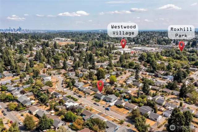 Super close to Westwood Village and multiple parks. Of course, many convenient options to get into the Emerald City including the Rapid Ride C-Line.