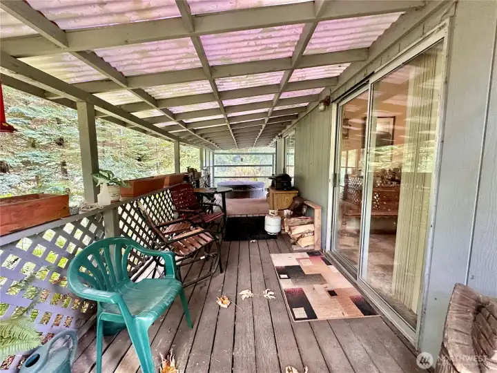 Covered patio.