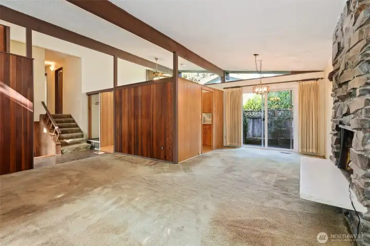 Partition would be super easy to remove to really open up this main floor.