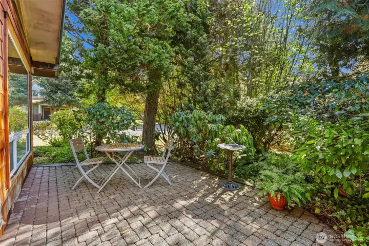 Nice private patio space in front of the home.