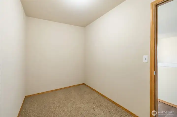 Upper-level oversized storage closet