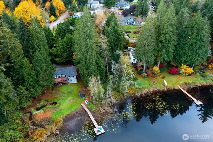 Land is located between two developed parcels