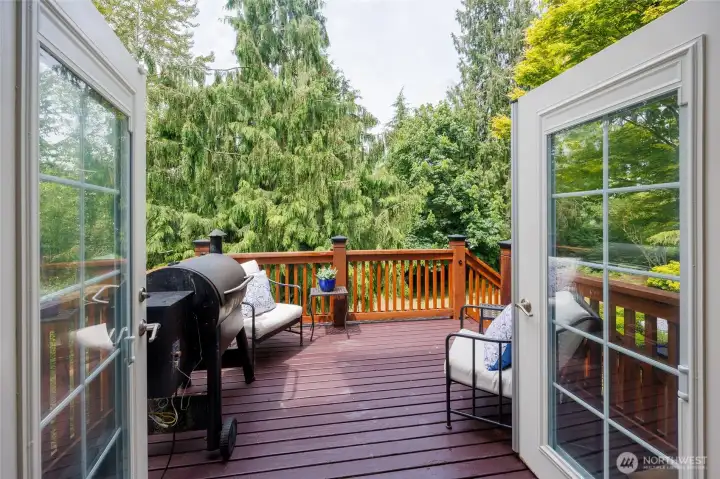 BBQ deck just off the kitchen and breakfast nook.