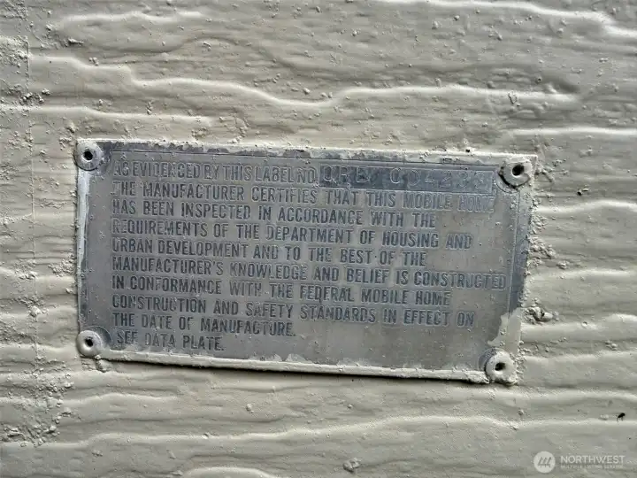 Mobile home plate, West side