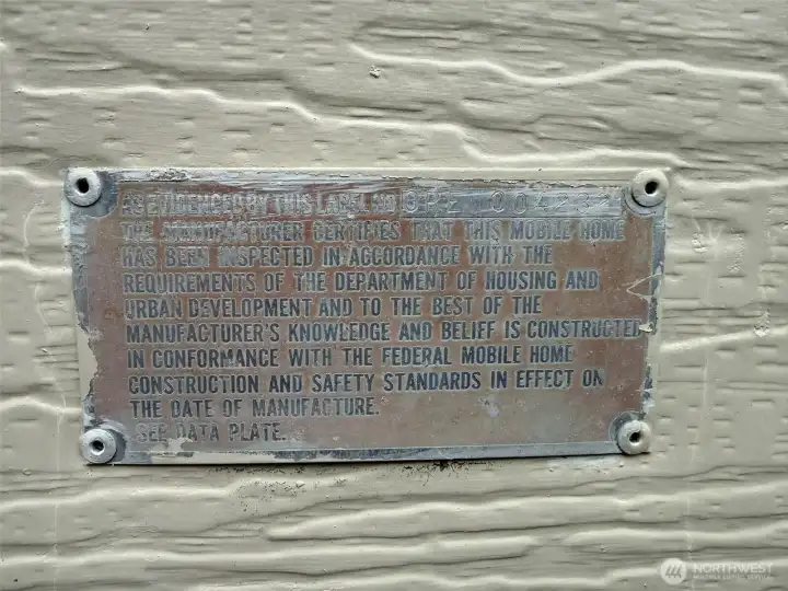 Mobile home plate, East side