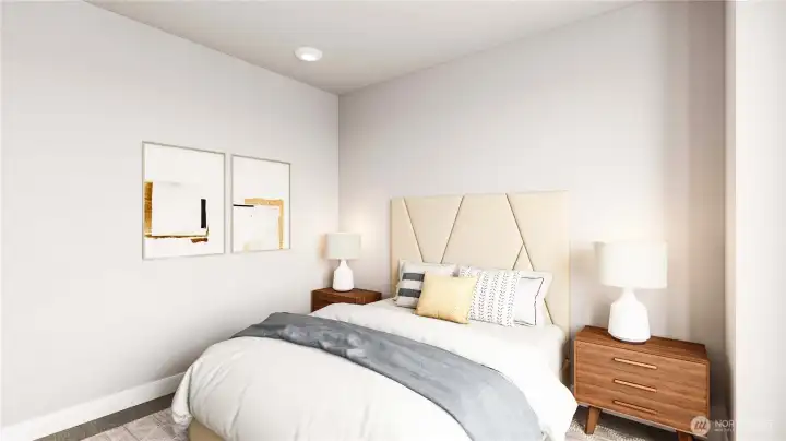 Artist rendering for inspiration - Secondary Bedroom Artist rendering for inspiration - Secondary Bedroom