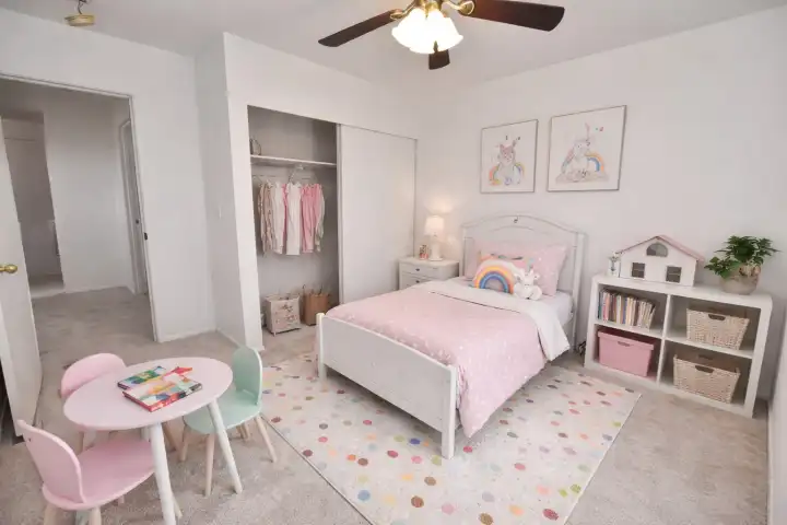 Virtually staged bedroom