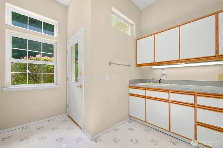 Mud room off garage