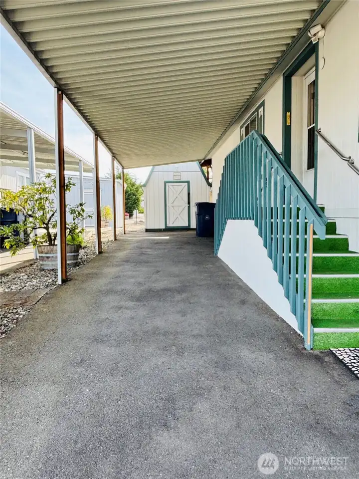 The front door enters into the living space