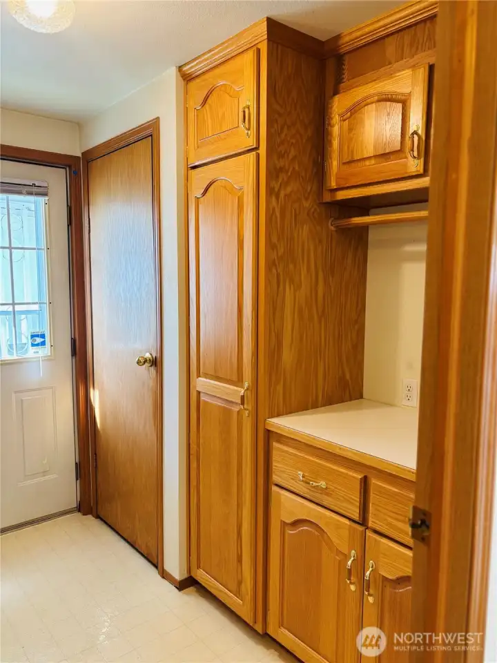Storage galore in the utility room