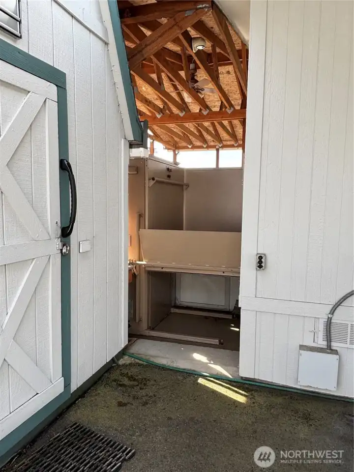 Power lift from the carport to the deck level