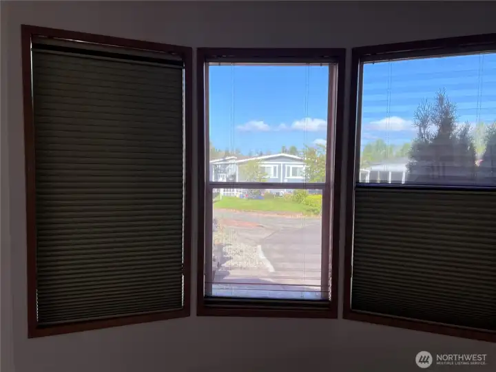 Custom blinds provide blackout & sunshade and can be adjusted Top-down or Bottom-up