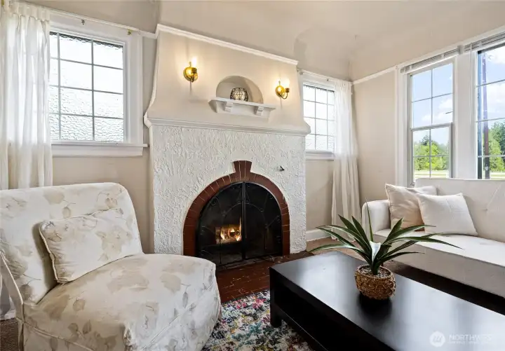 Original Wood Fireplace